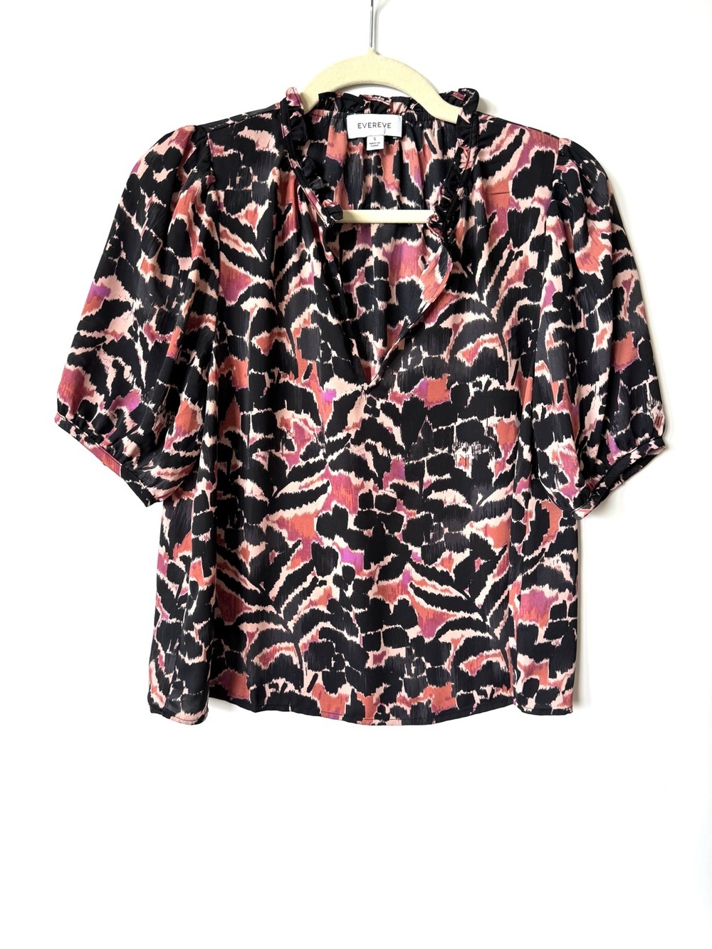Evereve abstract floral print blouse